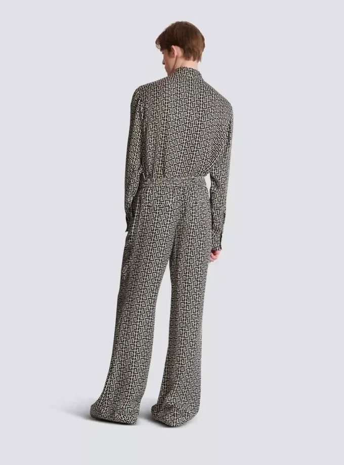 Pantalon fluide monogrammé