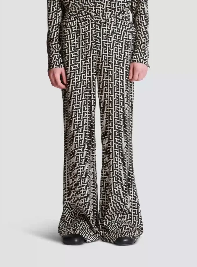 Pantalon fluide monogrammé
