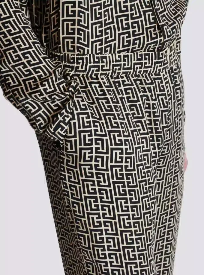 Pantalon fluide monogrammé