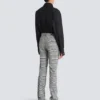 Pantalon à pinces en laine Prince de Galles