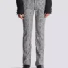 Pantalon à pinces en laine Prince de Galles