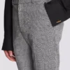 Pantalon à pinces en laine Prince de Galles