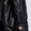 Parka en cuir d’agneau avec motif losange surpiqué Parka en cuir d’agneau avec motif losange surpiqué