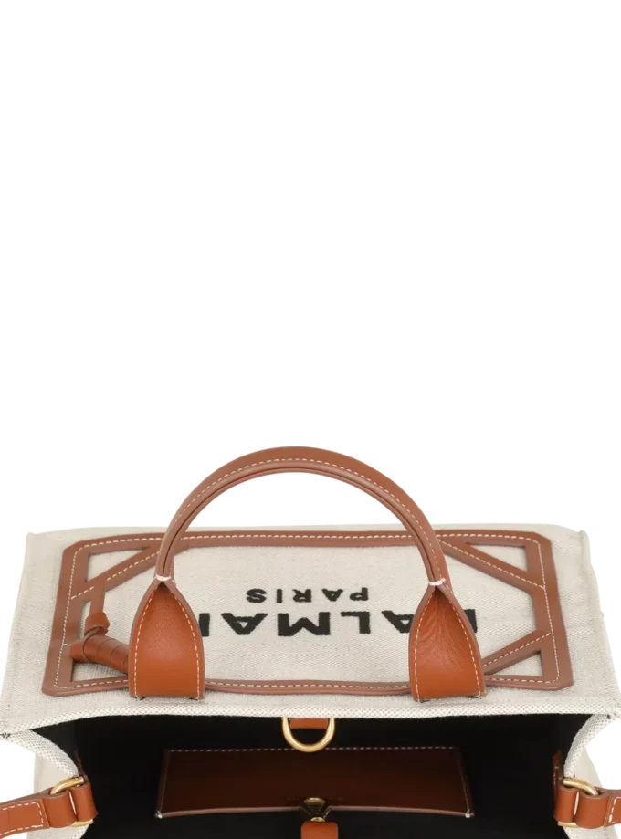 Petit sac cabas B-Army en toile et cuir Petit sac cabas B-Army en toile et cuir