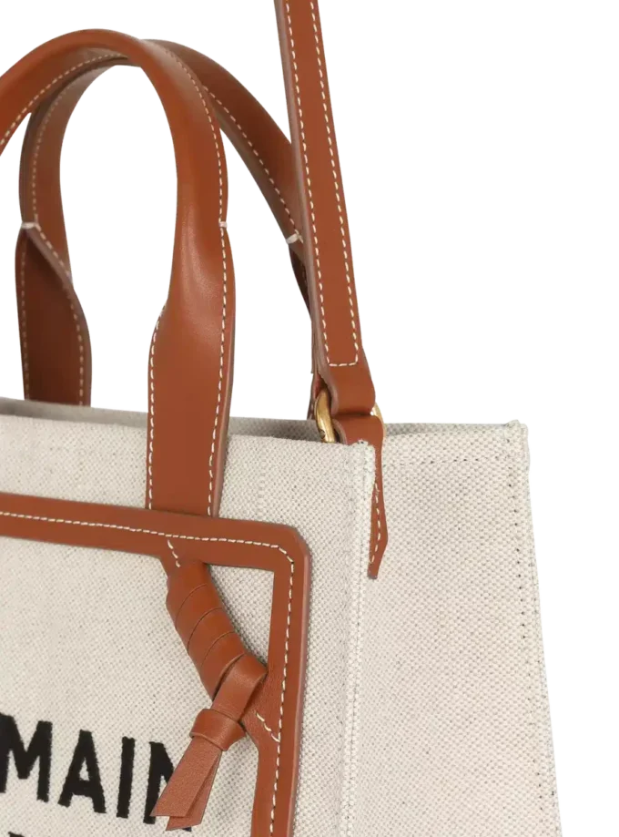 Petit sac cabas B-Army en toile et cuir Petit sac cabas B-Army en toile et cuir