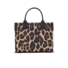 Petit sac cabas en toile imprimé léopard B-Army Petit sac cabas en toile imprimé léopard B-Army