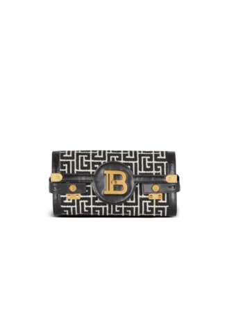 Pochette B-Buzz 23 en toile jacquard monogrammée et cuir Pochette B-Buzz 23 en toile jacquard monogrammée et cuir