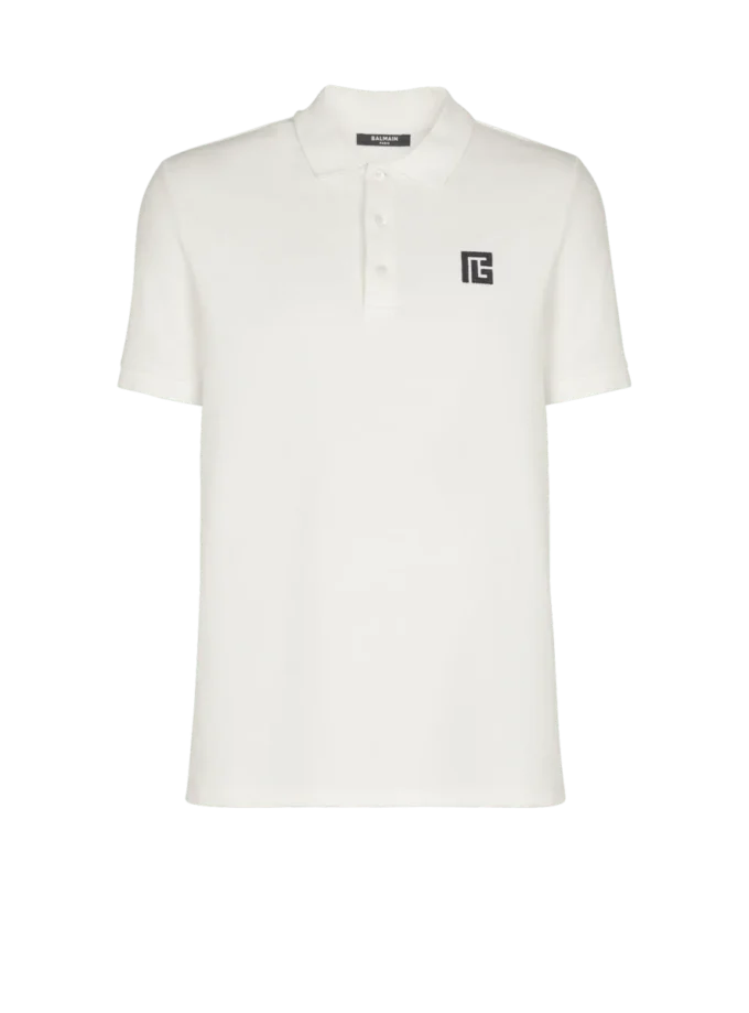 Polo en coton brodé