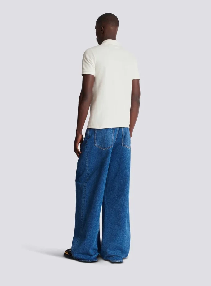 Polo en coton brodé