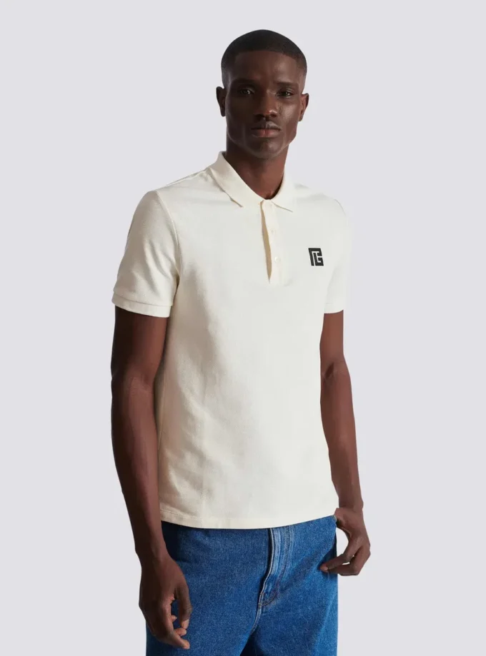 Polo en coton brodé