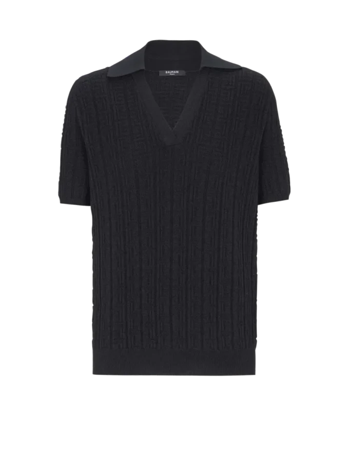 Polo en maille monogramme