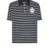 Polo rayé avec emblème universitaire Polo rayé avec emblème universitaire