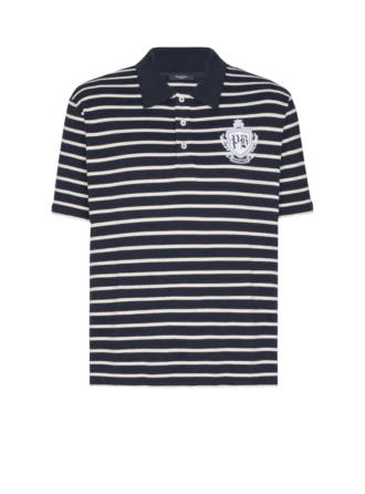 Polo rayé avec emblème universitaire Polo rayé avec emblème universitaire