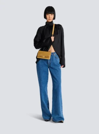 Portefeuille Shuffle en cuir lamé
