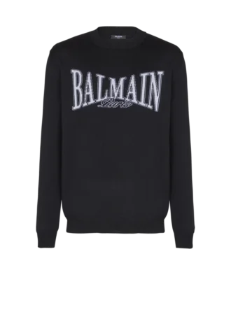 Pull en maille jacquard Balmain College Pull en maille jacquard Balmain College