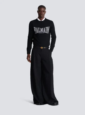 Pull en maille jacquard Balmain College Pull en maille jacquard Balmain College