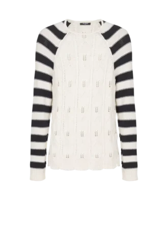 Pull en maille torsadée