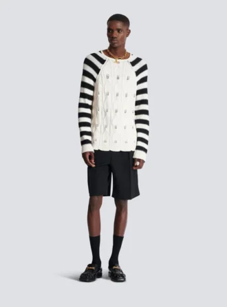 Pull en maille torsadée