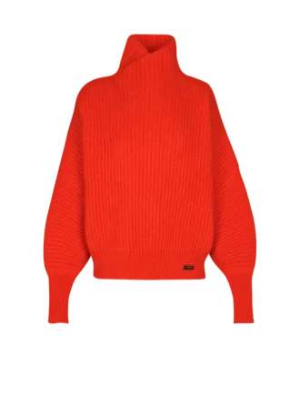 Pull en mohair avec col détaillé Pull en mohair avec col détaillé