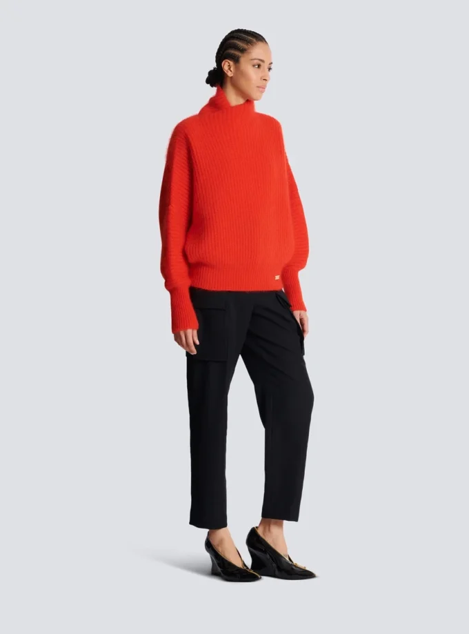 Pull en mohair avec col détaillé