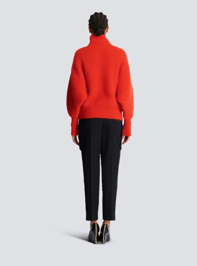 Pull en mohair avec col détaillé