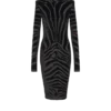 Robe courte en velours imprimé zèbre