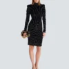 Robe courte en velours imprimé zèbre