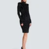 Robe courte en velours imprimé zèbre