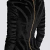 Robe courte en velours imprimé zèbre