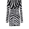Robe courte à paillettes zébrées bicolore