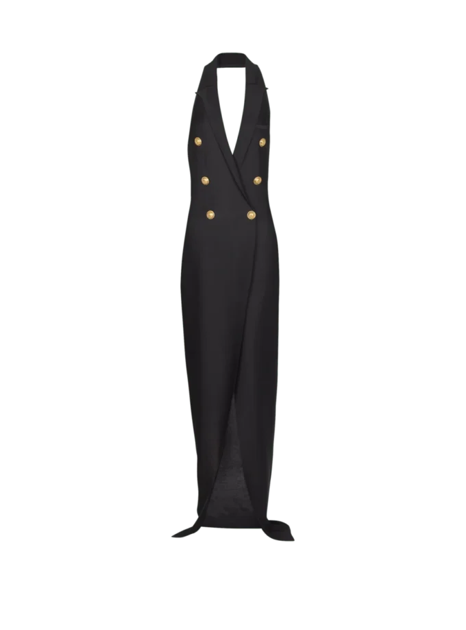 Robe longue en maille à dos nu Robe longue en maille à dos nu