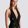Robe longue en maille à dos nu Robe longue en maille à dos nu