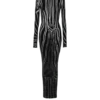 Robe longue en velours imprimé zèbre Robe longue en velours imprimé zèbre