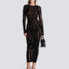 Robe longue en velours imprimé zèbre Robe longue en velours imprimé zèbre