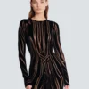 Robe longue en velours imprimé zèbre Robe longue en velours imprimé zèbre