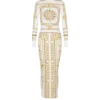 Robe longue moulante imprimée à motif foulard Balmain Robe longue moulante imprimée à motif foulard Balmain