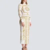 Robe longue moulante imprimée à motif foulard Balmain Robe longue moulante imprimée à motif foulard Balmain