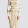Robe longue moulante imprimée à motif foulard Balmain Robe longue moulante imprimée à motif foulard Balmain