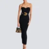 Robe longue sans bretelles en maille Robe longue sans bretelles en maille