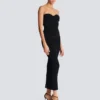 Robe longue sans bretelles en maille Robe longue sans bretelles en maille