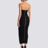 Robe longue sans bretelles en maille Robe longue sans bretelles en maille