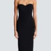 Robe longue sans bretelles en maille Robe longue sans bretelles en maille