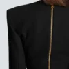 Robe longue structurée en crêpe