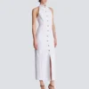 Robe moulante en popeline dos nu Robe moulante en popeline dos nu