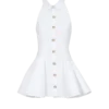 Robe trapèze en popeline dos nu