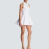 Robe trapèze en popeline dos nu