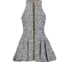Robe évasée sans manches en tweed Robe évasée sans manches en tweed
