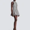 Robe évasée sans manches en tweed Robe évasée sans manches en tweed
