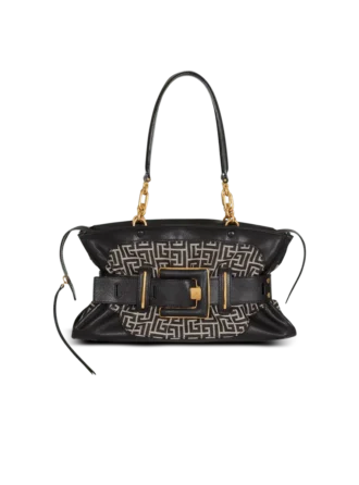 Sac Anthem en cuir et jacquard monogrammé Sac Anthem en cuir et jacquard monogrammé