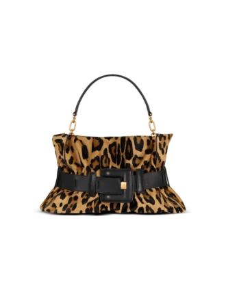 Sac Anthem moyen en cuir de poney imprimé léopard Sac Anthem moyen en cuir de poney imprimé léopard